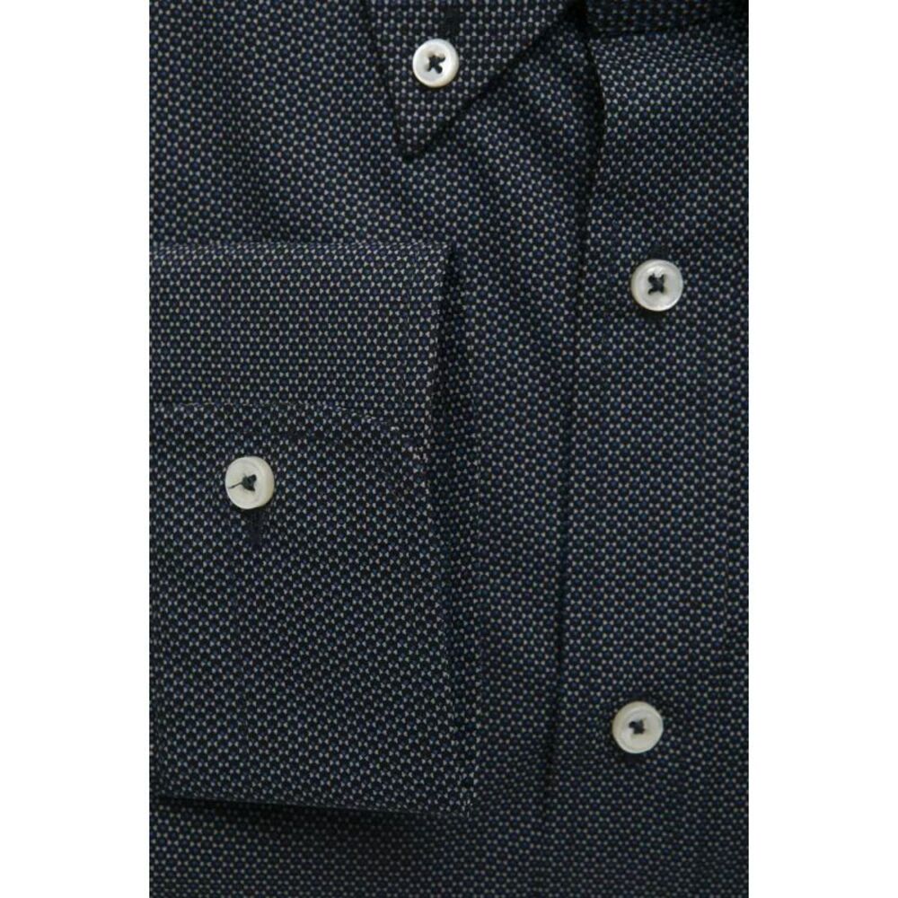 Robert Friedman Black Cotton Men Men's Shirt - Picture 4 of 4